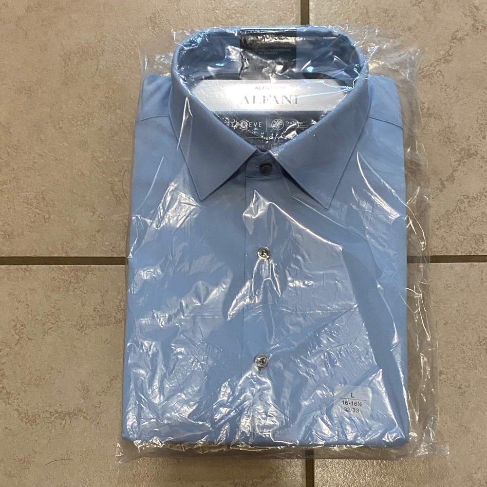 Alfani Men's Light Blue Dress Shirt